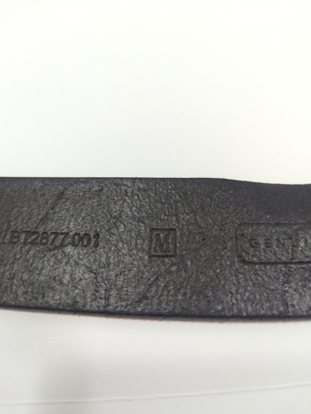 Fossil Black Leather Belt Unique Floral Design Square Distressed Buckle - Picture 4 of 8